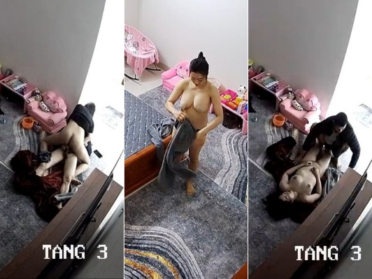 Mẹ bỉm vú to địt chồng – hack camera